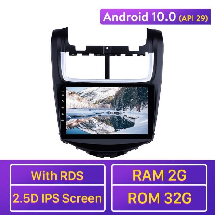 9 -Android 10.0 Wifi 2Din Navigation GPS pour 2014 Chevy Chevrolet Aveo à écran tactile lecteur multimédia unité principale autoradi