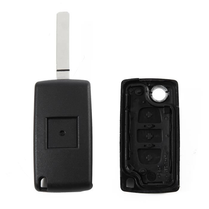 Coque CLE pliable 2 boutons avec lame pour telecommande Citroen c4 c3 c1 c2 fob