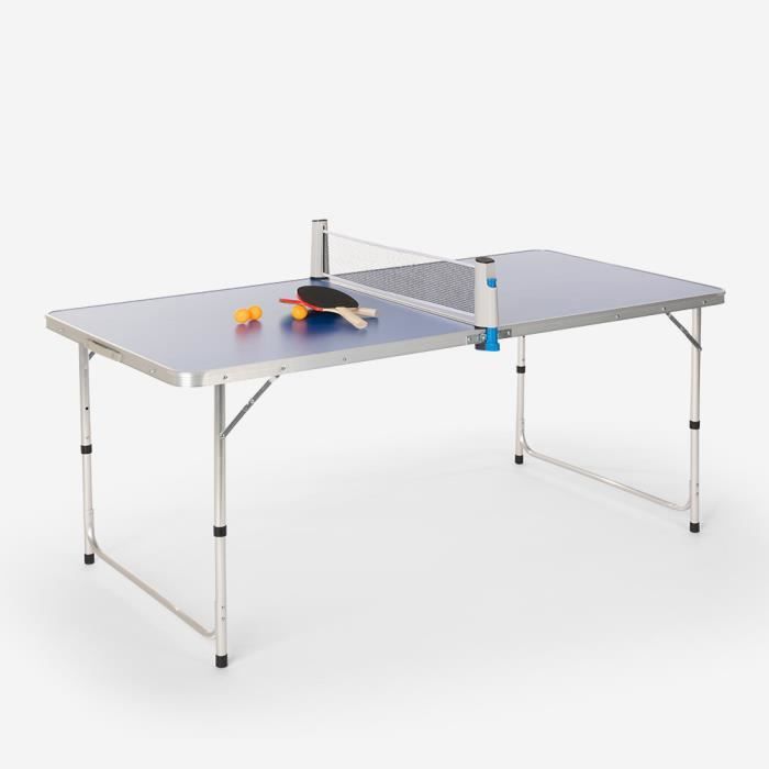 Table de ping-pong pliante 160x80 intérieur et extérieur en filet Backspin
