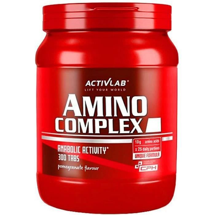 amino complex 300 comprimés à croquer bcaa + à spectre complet dacides aminés essentiels l-glutamine anabolique + anticata 470