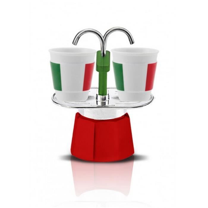 Bialetti - cafetière italienne + 2 tasses bicchierini italia - 0006196