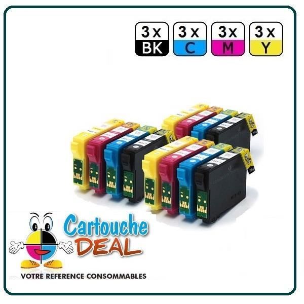 3+9 Cartouche générique compatible Epson T1291 T1292 T1293 T1294