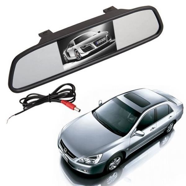 4.3 pouces TFT LCD moniteur d'affichage Auto voiture véhicule rétroviseur avec entrée vidéo RADAR DE RECUL - CAMERA DE RECUL
