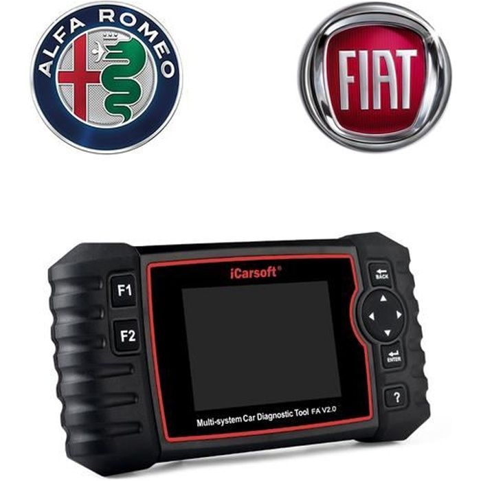 iCarsoft FA V2.0 - Valise Diagnostic Véhicules Fiat Alfa Roméo Lancia- Outil Diagnostic Auto Pro - Défauts - FAP