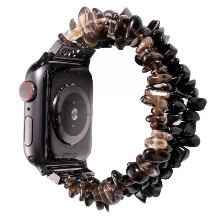 Sangle Bracelet Pour Poignet Pour Apple Watch Series 7 41Mmsérie 6-5-4 40Mm-Série 3-2-1 38Mm - Noir