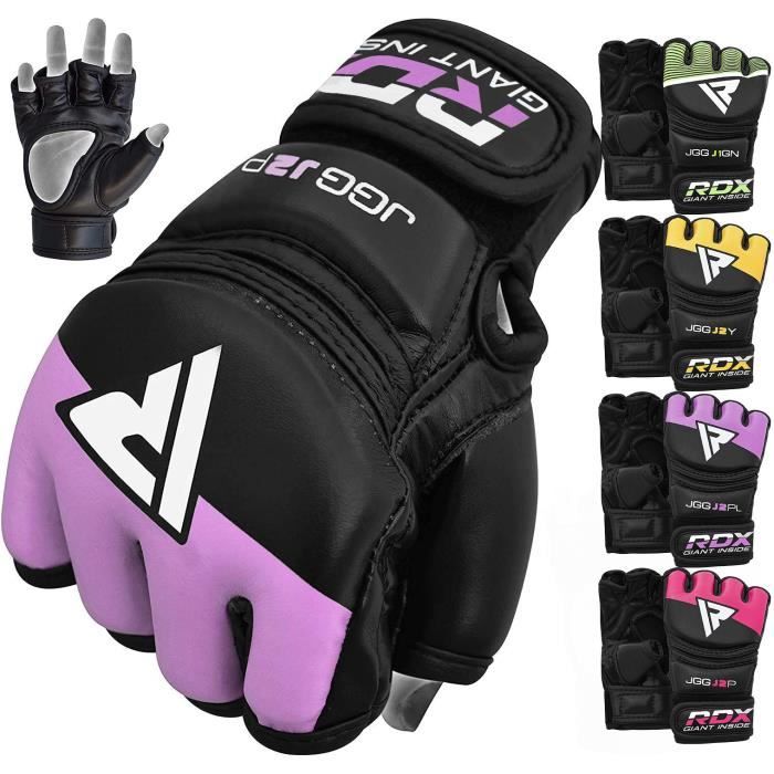 RDX MMA Gants pour Enfants, Sparring Grappling Art Martiaux Sac Frappe, Maya Hide Cuir Entrainement
