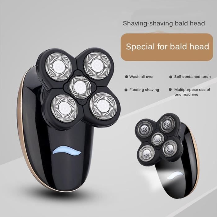 5 tete tondeuse cheveux pour homme rasoir électrique Rechargeable USB multi-usage rasoir