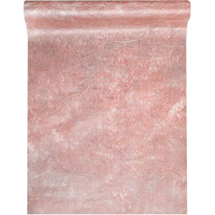 R/4755 - 1 Chemin de table fanon rose gold 30cm x 25m
