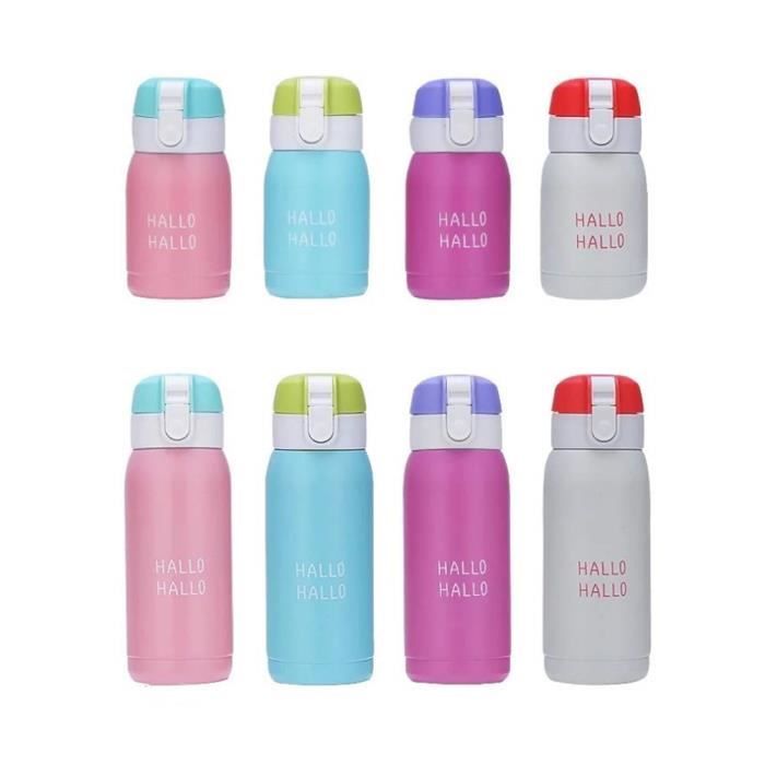 SHLK Thermos Tasse Enfants Garçons et Filles étudiants Double Mur Vide en Acier Inoxydable sans BPA Froid Bouteille école Voyage