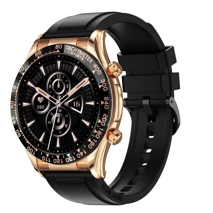 Montre Connectée Homme 1,32'' Ecran HD avec Cardiofrequencemètre Moniteur de Sommeil Montre Sport pour Android iOS