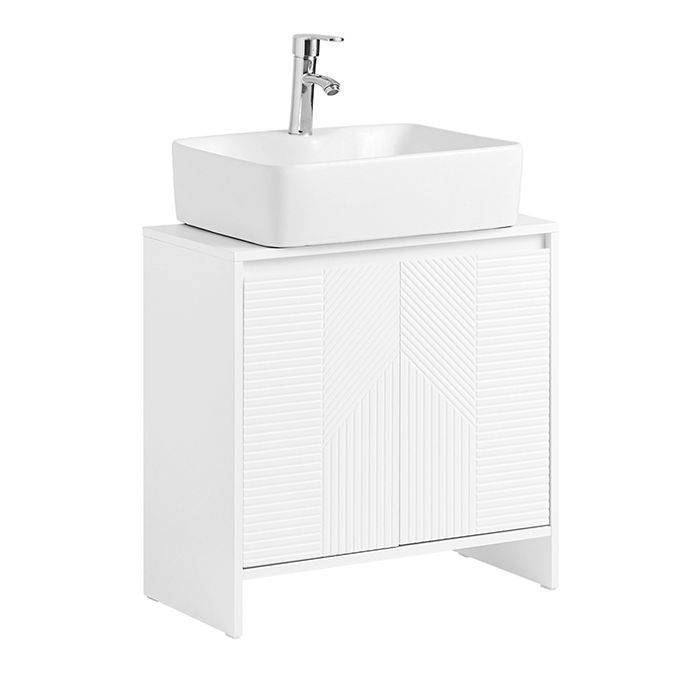Meuble sous Lavabo SoBuy Salle de Bain avec Rangement et Étagères Réglables Résistant à l’Humidité Blanc MDF 60x61x30cm Meuble sous Lavabo SoBuy Salle de Bain avec Rangement et Étagères Réglables Résistant à l’Humidité Blanc MDF 60x61x30cm