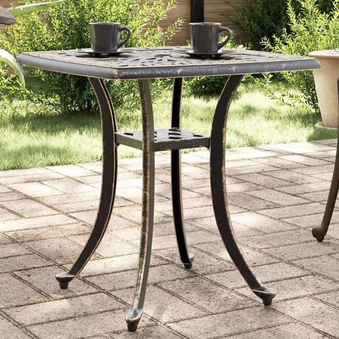 vidaXL Table de jardin en aluminium coulé - vue 3