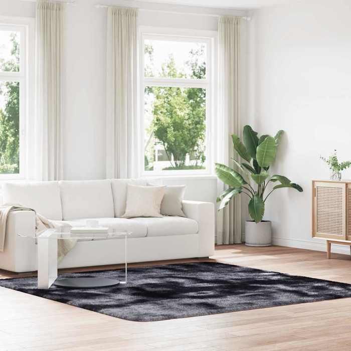 vidaXL Tapis Shaggy à poils longs NAVARRA gris foncé 240x240 cm 4102888
