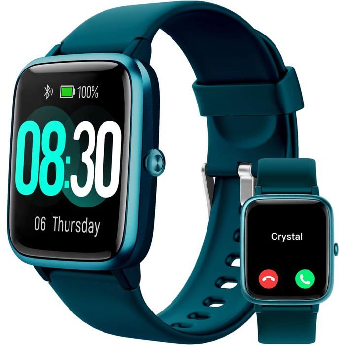 Montre Connectée Homme avec Appel Bluetooth Smartwatch Sport Compatible avec Samsung Huawei Xiaomi Android iOS Podometre Montre