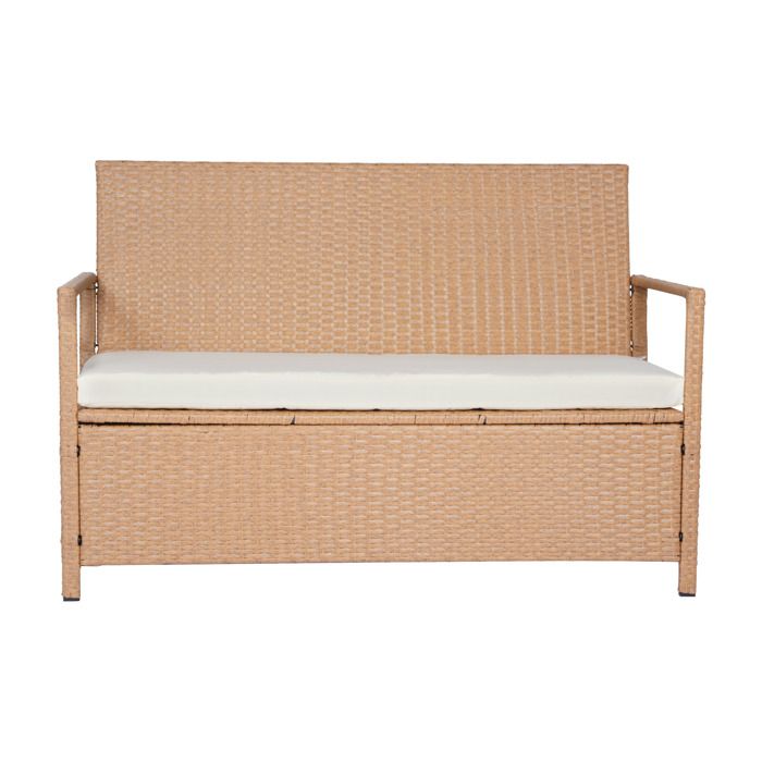 Banc de rangement extérieur - DUOKU - DL-RSB06 - 265 L - Avec coussin - Charge 120 kg