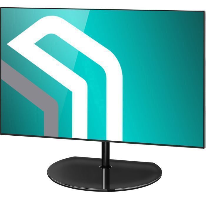 ONKRON Pied TV universel pivotant 360° pour 32–65 pouces jusqu’à 35 kg VESA 100x100–400x400 base en verre trempé PT2-B Noir