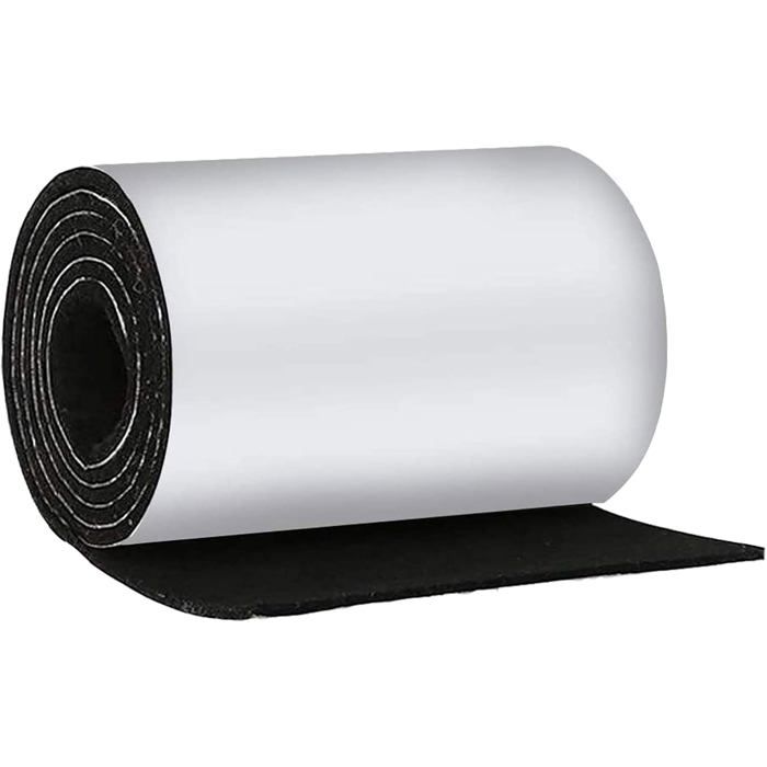 Rouleau patin feutre autocollant 100x10x5mm noir protection parquet tables chaises