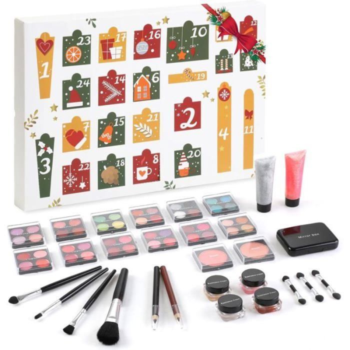 Calendrier De L'Avent Beauté 2025 - La French Beauty - 24 Produits Français - Valeur 392€ - Coffret Visage, Corps, Cheveux, Parfums & Maquillage
