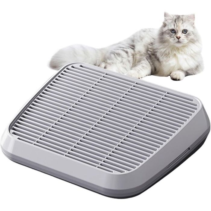 Rampe pour Bac à LitièrePlateforme Anti-Déchets avec Rampe pour Chats Plateau Surélevé Antidérapant à FiltrationAccessoire Nettoya