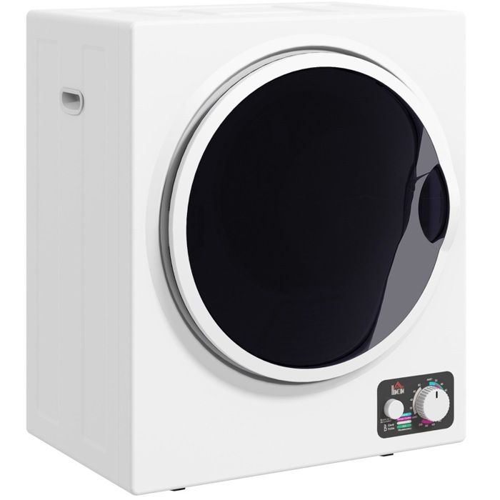 Mini sèche-linge à évacuation 4 kg 850 W 4 programmes 2 niveaux de chauffe pose libre ou murale blanc - Vivryn