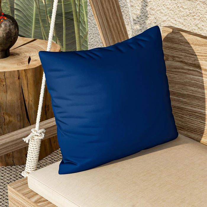 Coussin extérieur imperméable - Coussin décoratif 40x40 cm - Bleu foncé - VERCART Coussin extérieur imperméable - Coussin décoratif 40x40 cm - Bleu foncé - VERCART
