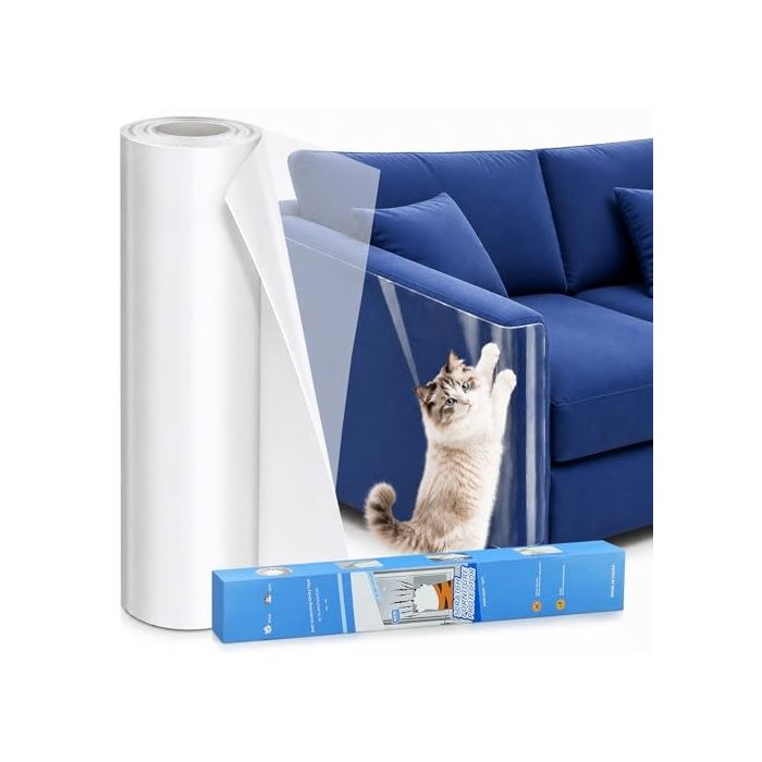 Film Adhésif Anti-Griffes pour Canapé Proteon Trparente 43cm x 5m Invisible & Décollable s Traces Idéal pour C FILM POUR VITRAGE