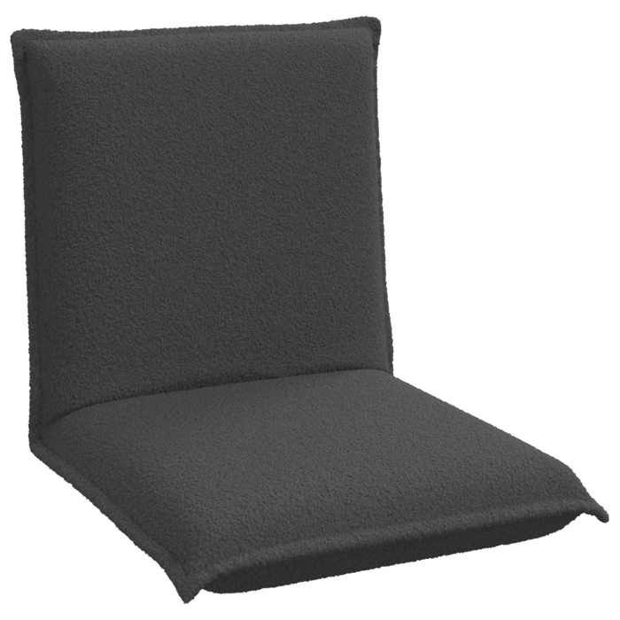 NEW Chaise long/canapé de loisirs - vidaXL - Fauteuil de sol ajustable Gris foncé Tissu en laine de mouton{57x64x59 cm} 295334