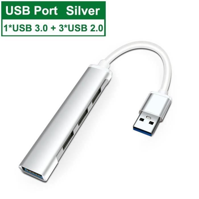 Modèle 1 USB Argent - HUB USB C 3.0 Type C Dock, adaptateur de ...