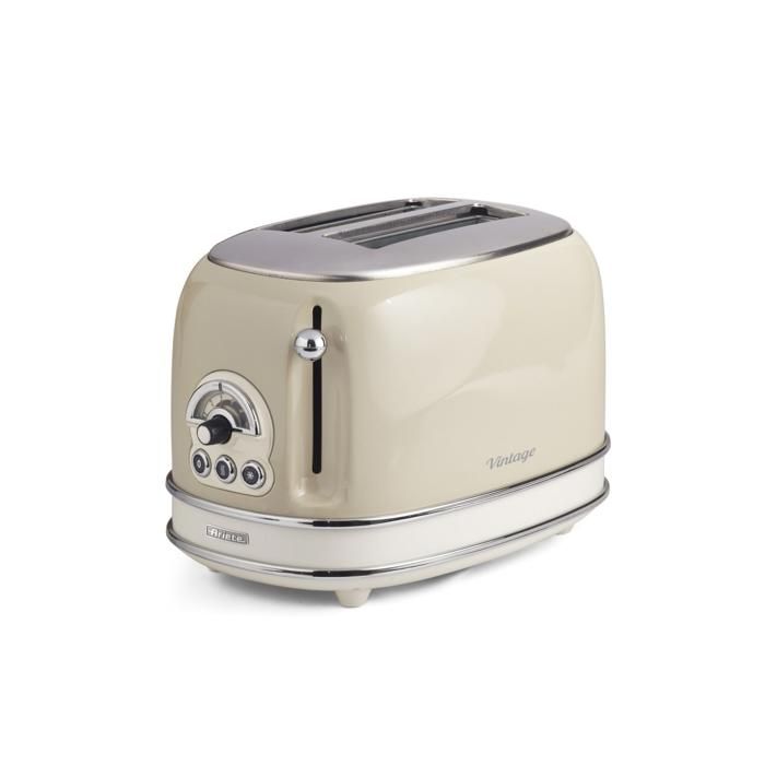 ARIETE Grille pain 2 fentes Acier Vintage Retro Thermostat 6 positions