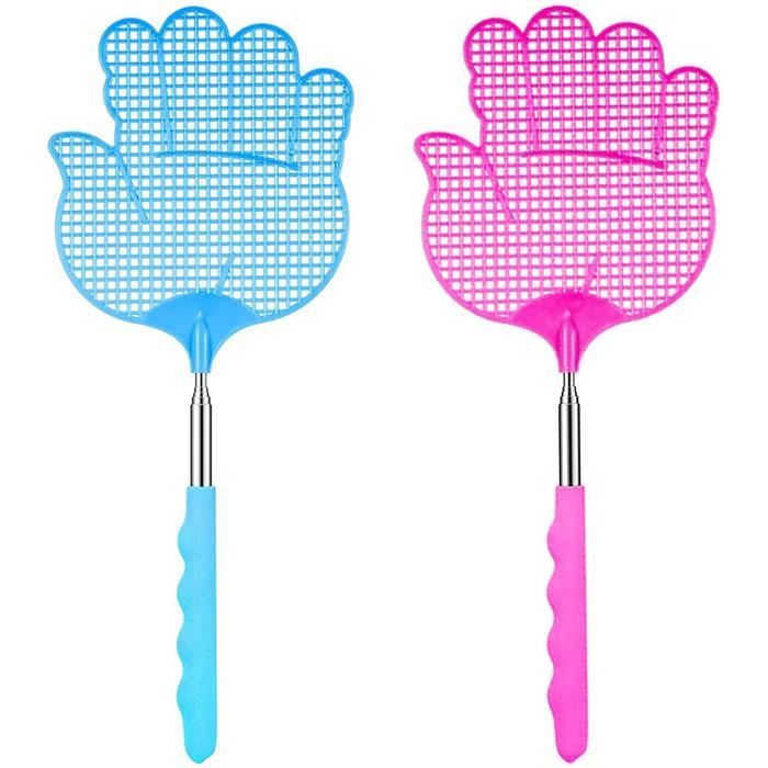 Newaner Lot De 10 Tapettes à Mouches Manuelles - Multicolores, Léger Et Efficace Anti-Mouches