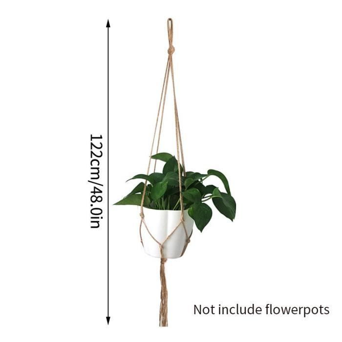 Suspension Macramé Pour Plantes - 2 Porte-pots En Corde De Coton - Bohème, Gain De Place, Décoration Murale