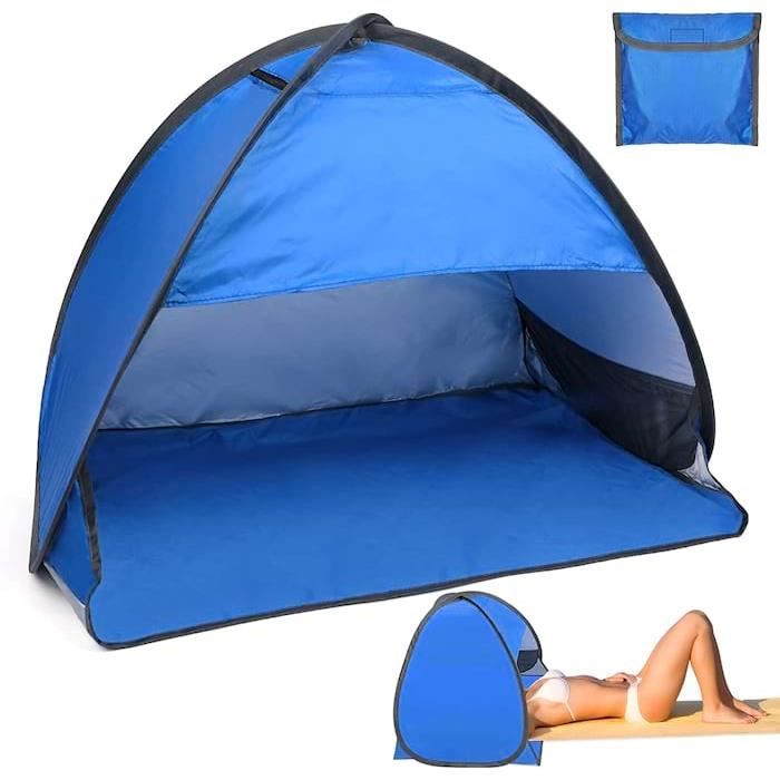 Tente Pop-up Plage Légère Pour 1-2 Personnes - UV, Portable, Avec Sac Et Piquets - Verte