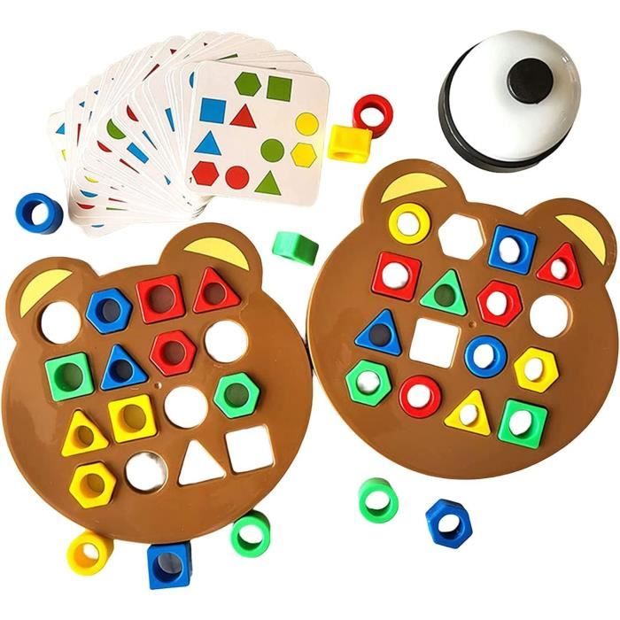 Etoilien Jeu d'Association en Formes d'ours (avec Cloche)
