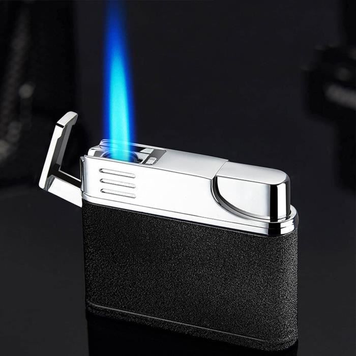 Briquet Camping Cadeau Briquet Torche RONXS à Flamme Triple Jet - Rechargeable, Poinçon, Coupe-Vent - Cadeau Poinçon Cigare