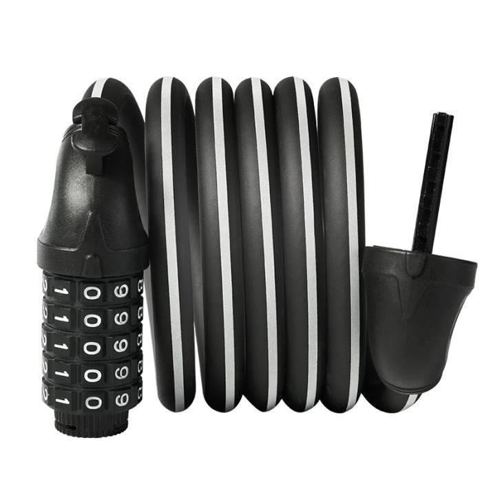 Cadenas Velo Code Antivol Vélo Cable Antivol Vélo Avec 5 Chiffres Intelligente Code Pour Vélos