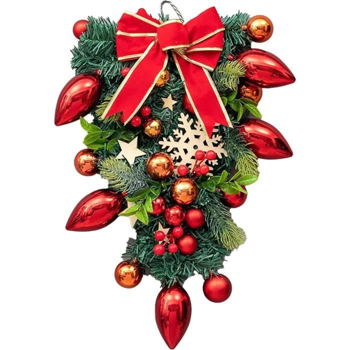 Sapin De Noël Artificiel Inversé De 45 Cm Boules De Noël En Rotin À