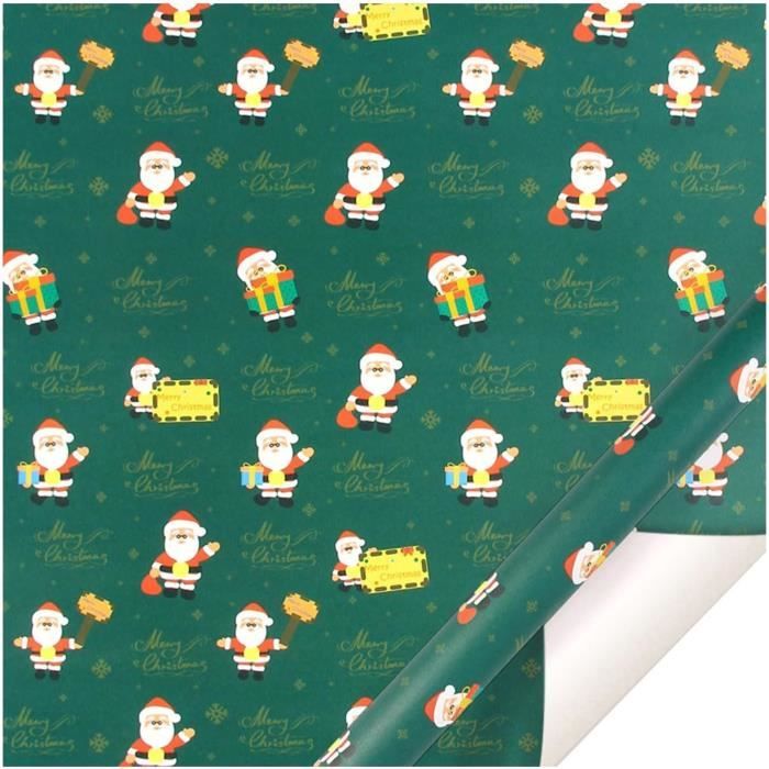 60 Feuilles Papier De Soie Noël 70X50Cm + Autocollants, Papier De Soie Emballage Métallisé
