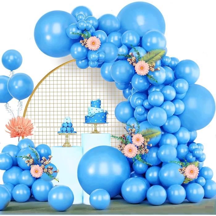 Arche Ballon Bleu, 128 Pièces Kit Guirlande de Ballons, Arche Ballon  Anniversaire, Arche de Ballons Bleu Sable Blanc Ballon Arche pour Fille  Garçons Decoration Anniversaire, Shower,Mariage Déco 