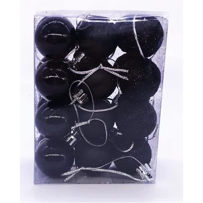 24 Boules De Noël Dorées 3cm - Ornements Suspendus Pour Sapin | Plastique Brillant Et Incassable | Pour Décoration Intérieur/extérieur, Mariage