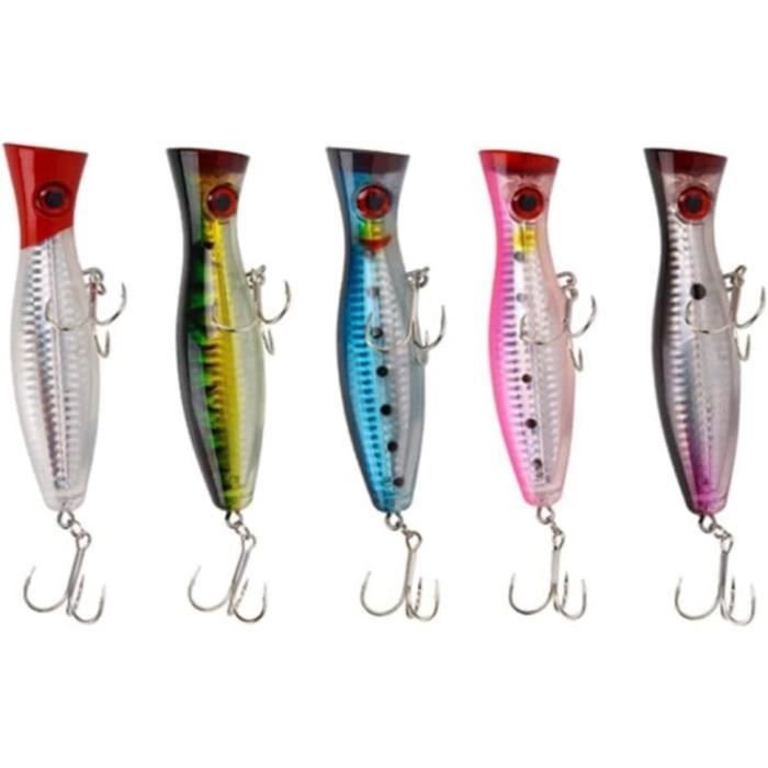 Leurre Artificielle Dur Appâts De Pêche PVC 2 Pcs 9.5 Cm Orange Et Bleu