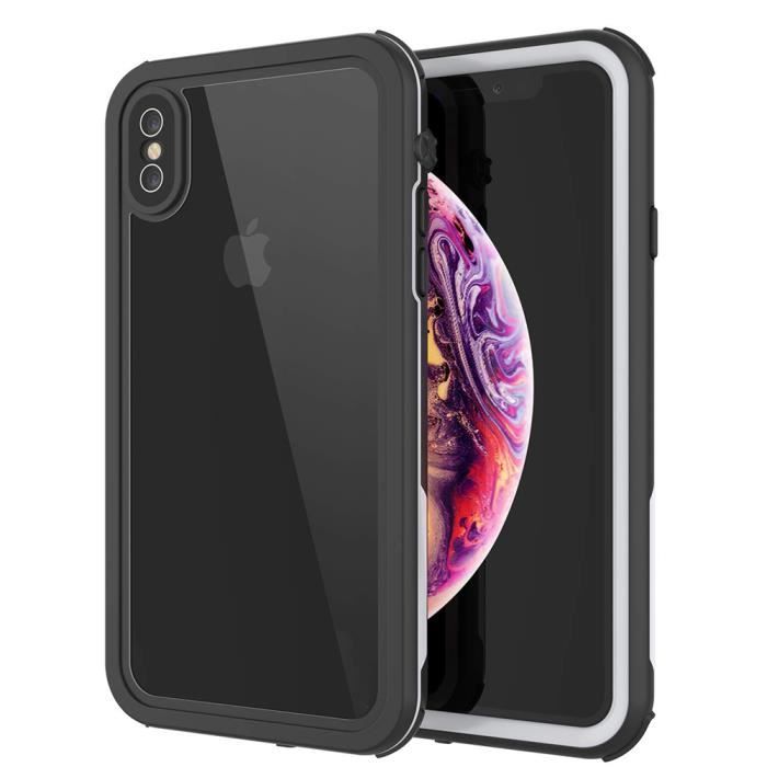 TSTR® Étanche Coque iPhone XS Max Imperméable IP68 Etui Housse de 360° Protection Avec Écran