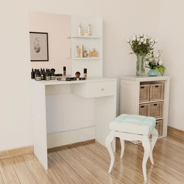 Coiffeuse - P88 - Agglomere - Blanc - 75 x 40 x 141 cm