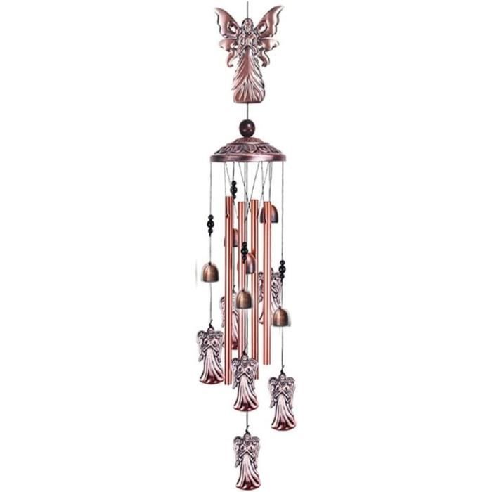 Carillon à vent en fer forgé, tortue papillon en métal, 4 Tubes suspendus,  ornement de jardin, carillons éoliens et décorations suspendues