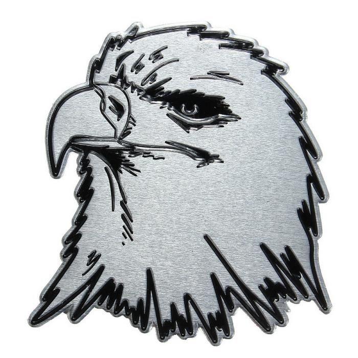 Embleme Ornement Autocollant Tete D Aigle Chrome Cdiscount Auto