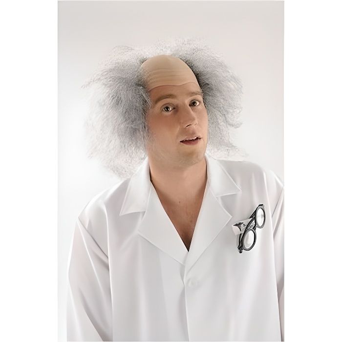 perruque crane chauve avec cheveux