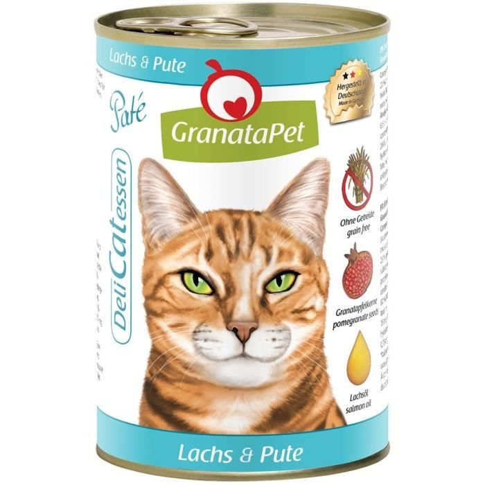 Nourriture Pour Chats Delicatessen Nourriture Humide Saumon Dinde Lot De 6 6 X 400 G Cdiscount