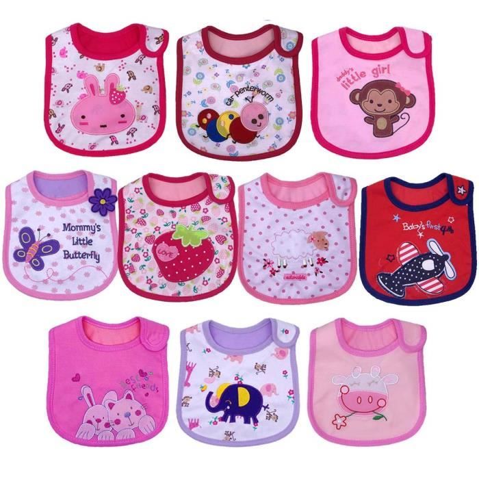 Yafane Lot De 10 Bebe Bavoir Impermeable Coton Bavoirs Bandana Bavette Pour Bebe Garcon 3 A 24 Mois Girl Cdiscount Puericulture Eveil Bebe