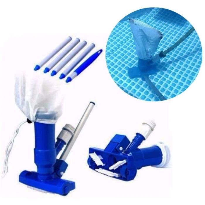 bassins JOJOJOY Aspirateur de piscine portable spa nettoyeur sous-marin à main pour piscines hors sol fontaine et jacuzzi tête d'aspiration et kit de 5 sections bassins JOJOJOY Aspirateur de piscine portable spa nettoyeur sous-marin à main pour piscines hors sol fontaine et jacuzzi tête d'aspiration et kit de 5 sections
