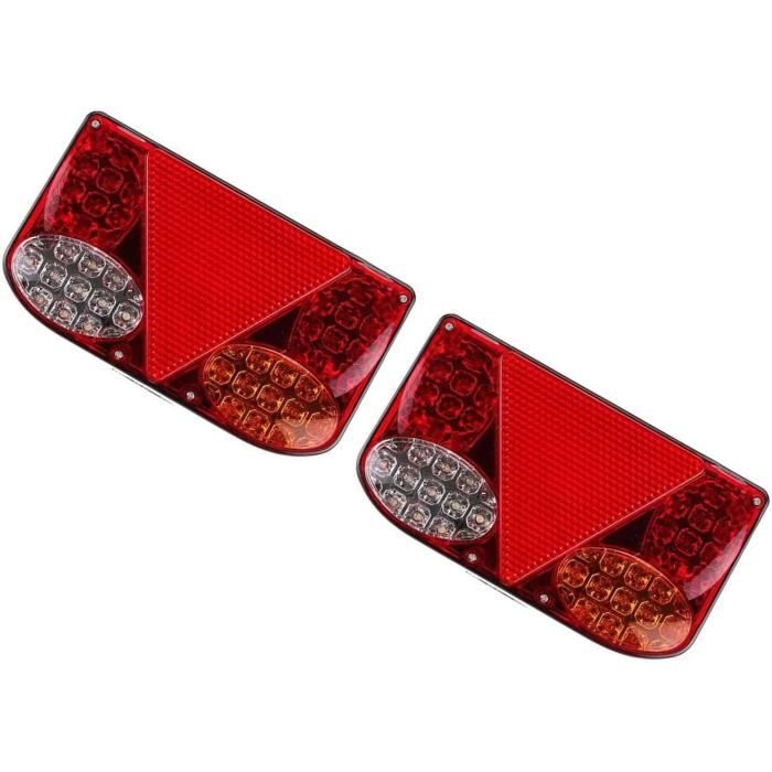 Feux Arrière LED 24V Pour Camion Remorque - 2 Ampoules - Couleur Rouge - Universel