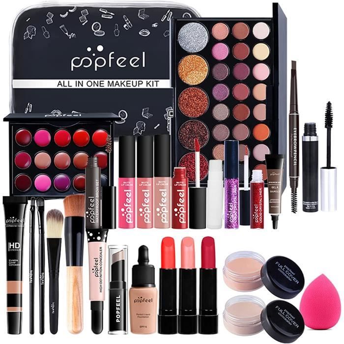 Palette De Maquillage - 28 Pcs Kit Complet Coffret Cosmetic Makeup  Cosmétique Set Ombres Paupières Rouge À Lèvres - Cdiscount Au quotidien